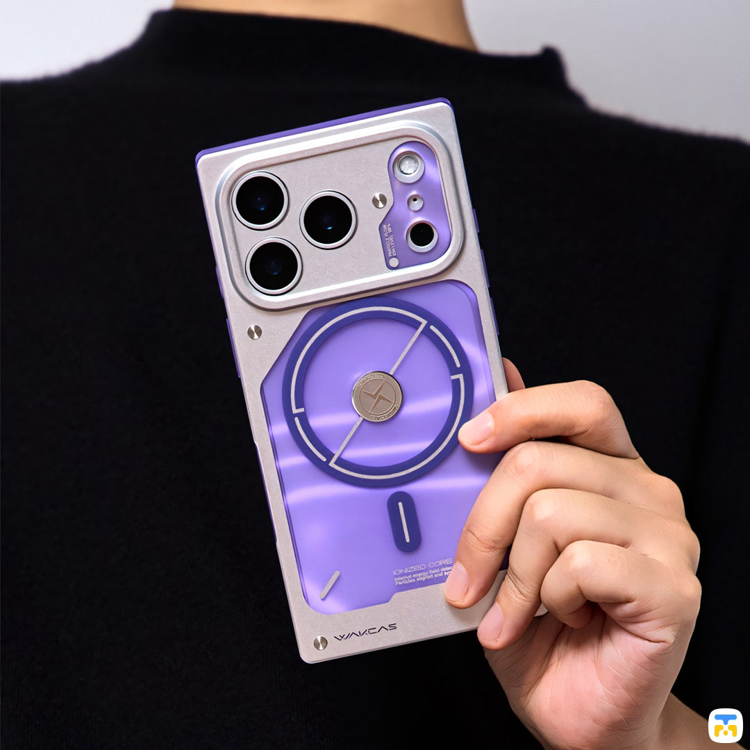 WAKCAS for iPhone 17 Series Square Purple Electroplated MagSafe Case