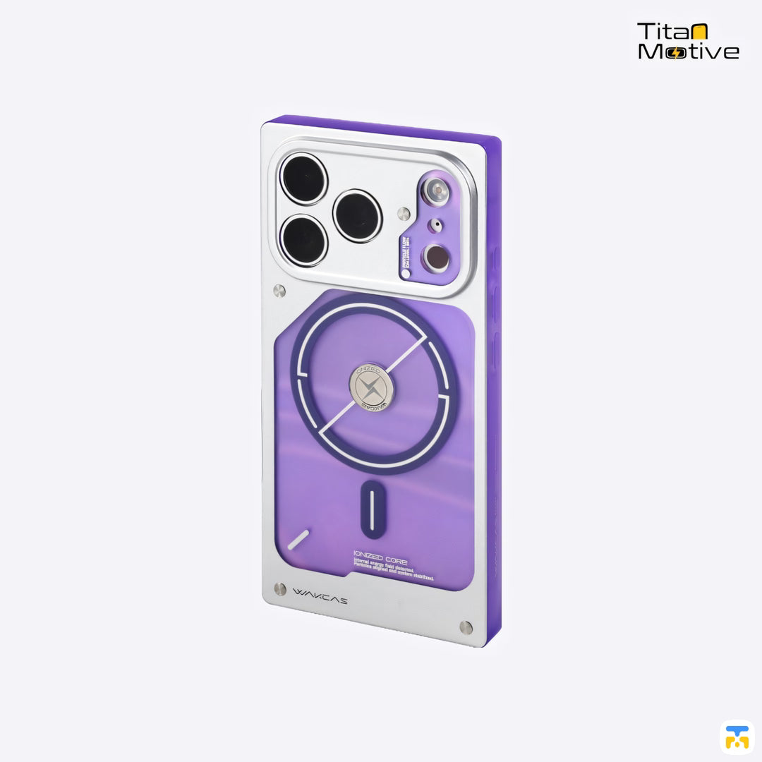 WAKCAS for iPhone 17 Series Square Purple Electroplated MagSafe Case
