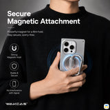 Secure
Magnetic Attachment - WAKCAS Magnetic Carabiner Phone Holder