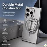 Durable Metal
Construction - WAKCAS Magnetic Carabiner Phone Holder