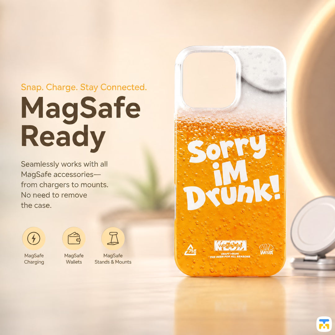MagSafe
Ready - WESTELEVEN for iPhone 16 Series I'M DRUNK MagSafe Case