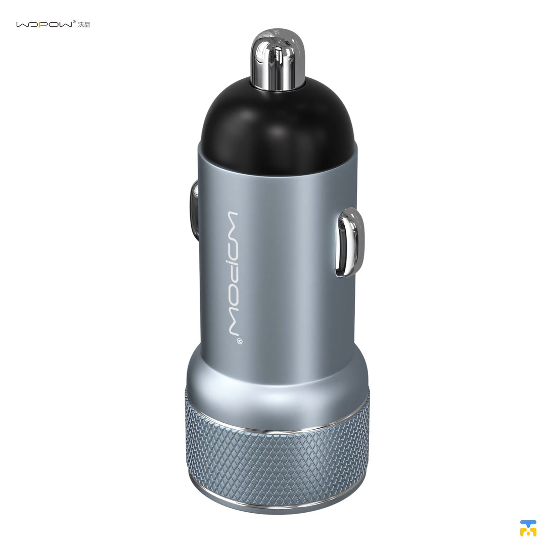 WOPOW 30W PD Fast Car Charger - 1x USB-C, 1x USB-A