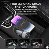 PROFESSIONAL-GRADE FAST CHARGING - WOPOW 60W PD Fast Car Charger - 1x USB-C, 1x USB-A