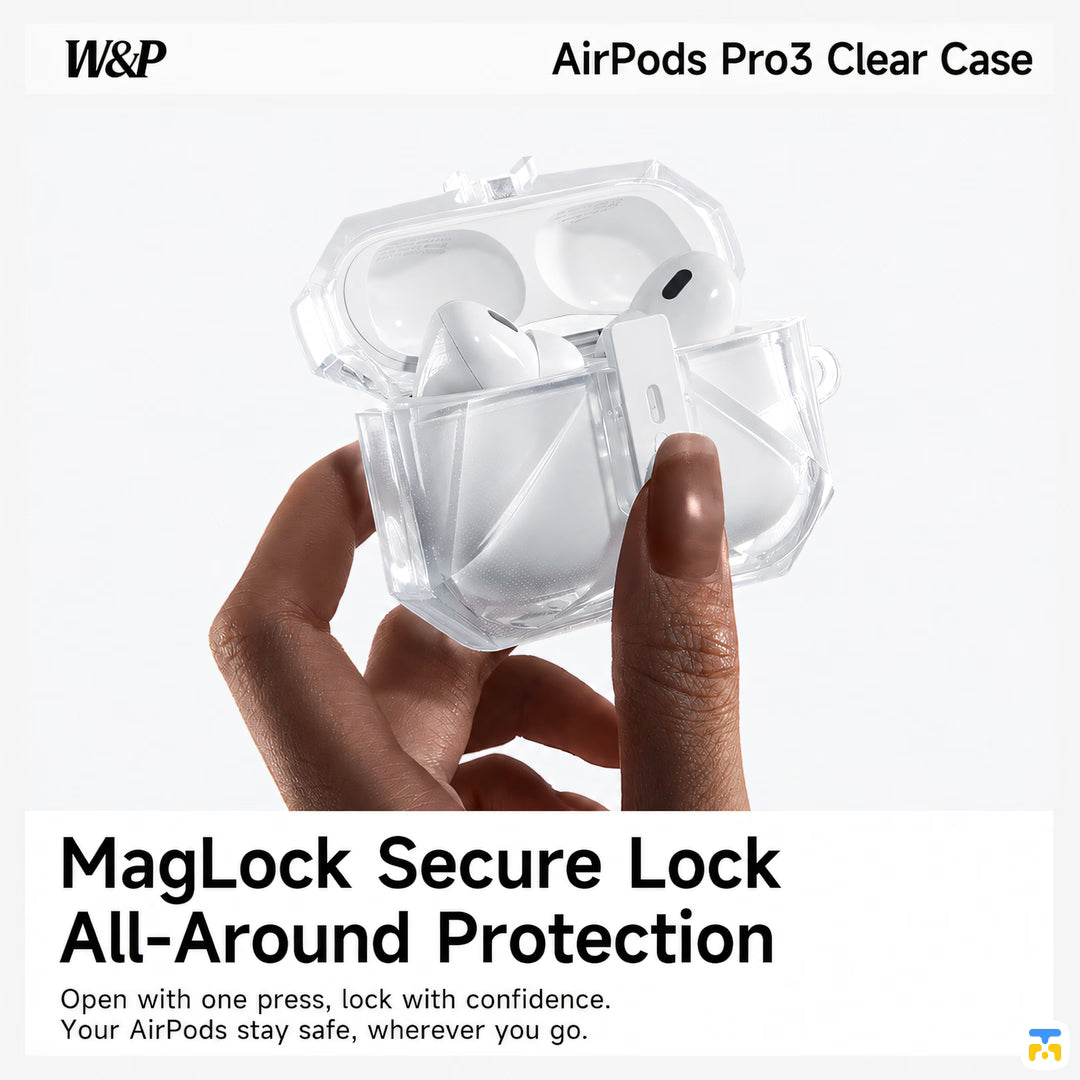 MagLock Secure Lock
All-Around Protection - W&P Ultra-thin Smart Flip Case for AirPods Pro 3