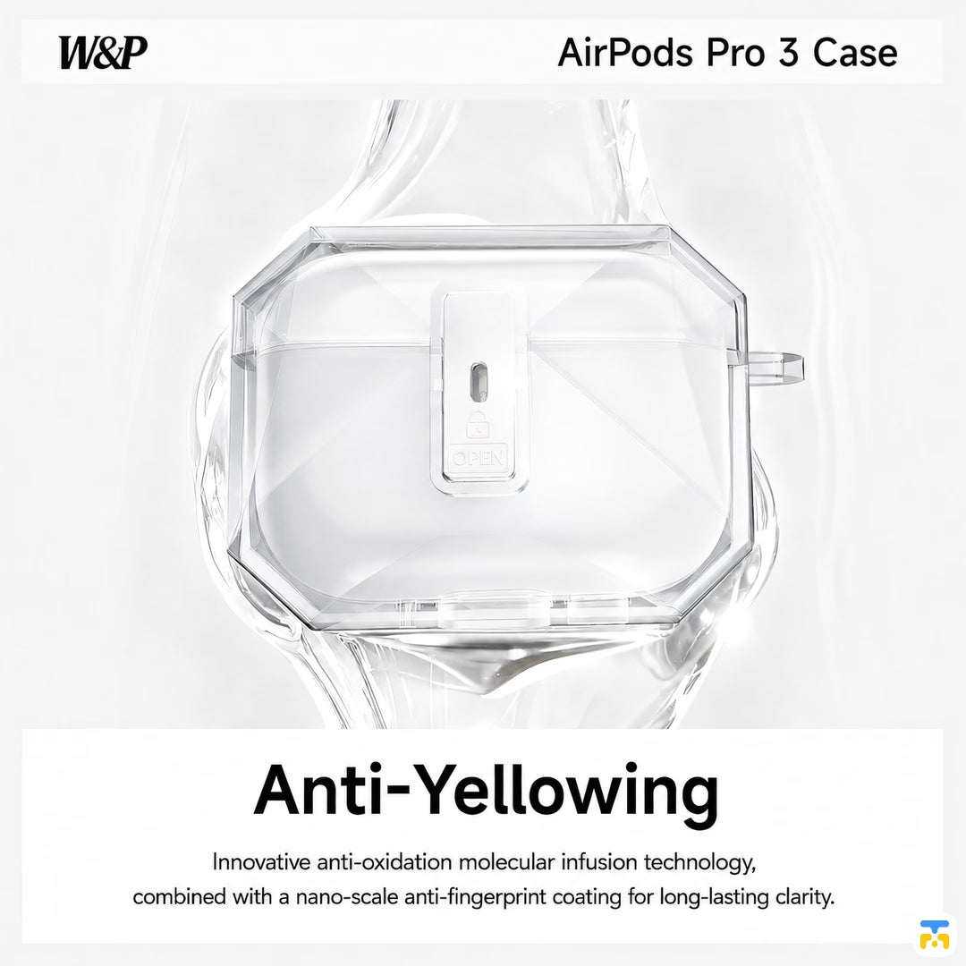Anti-Yellowing - W&P Ultra-thin Smart Flip Case for AirPods Pro 3