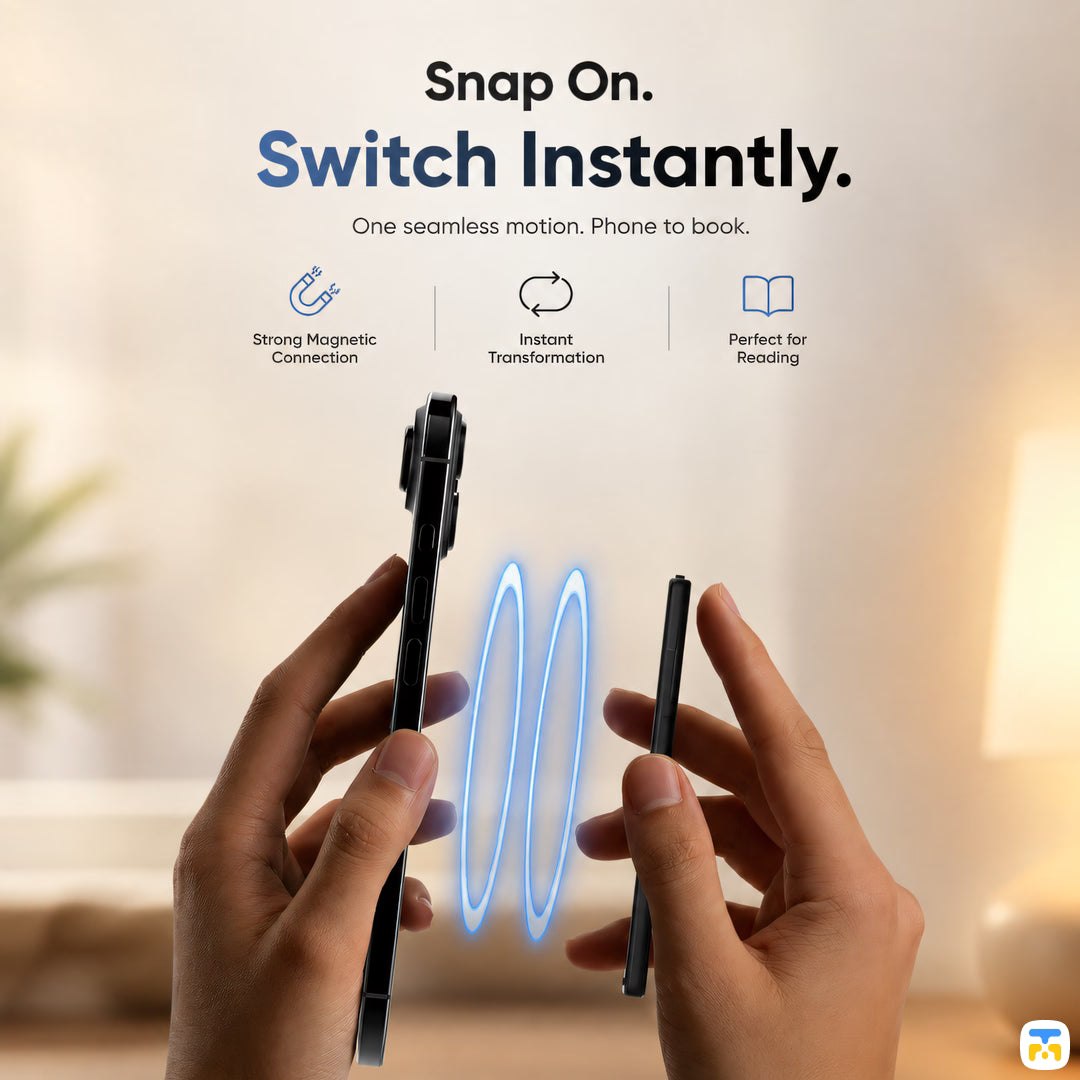 Snap On
Switch Instantly - XTEINK X3 Pocket E-Reader - Ultra-Thin Magnetic Design, 3.7 Inch E-Ink Display