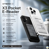 XTEINK X3 Pocket E-Reader - Ultra-Thin Magnetic Design, 3.7 Inch E-Ink Display