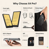 Why choose X4 Pro ? - XTEINK X4 Pro 4.3-Inch Pocket E-Ink eReader with Frontlight and Magnetic Design