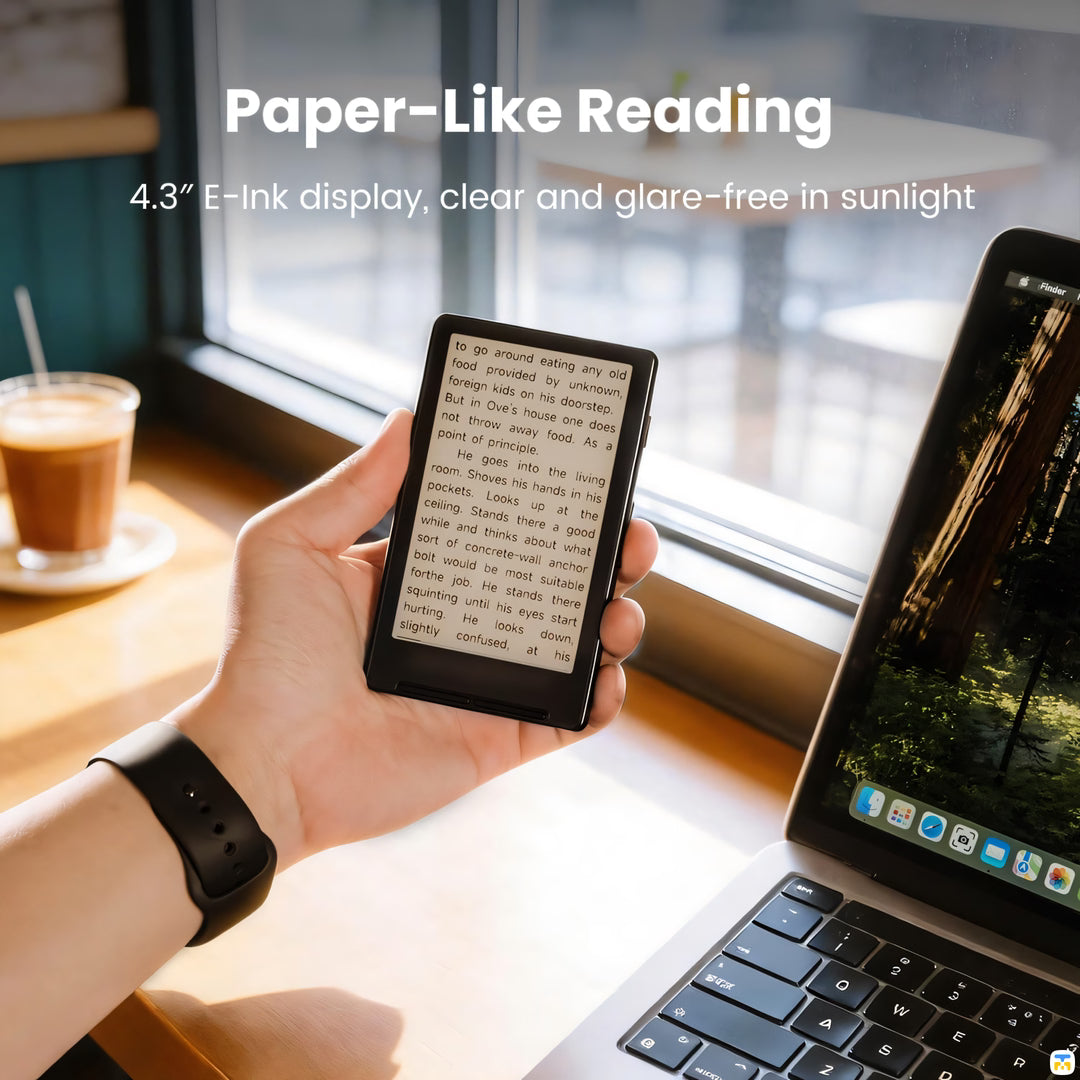 Paper-Like Reading - XTEINK X4 Ultra-Thin Magnetic Pocket eReader - 4.3 inch E-Ink Display