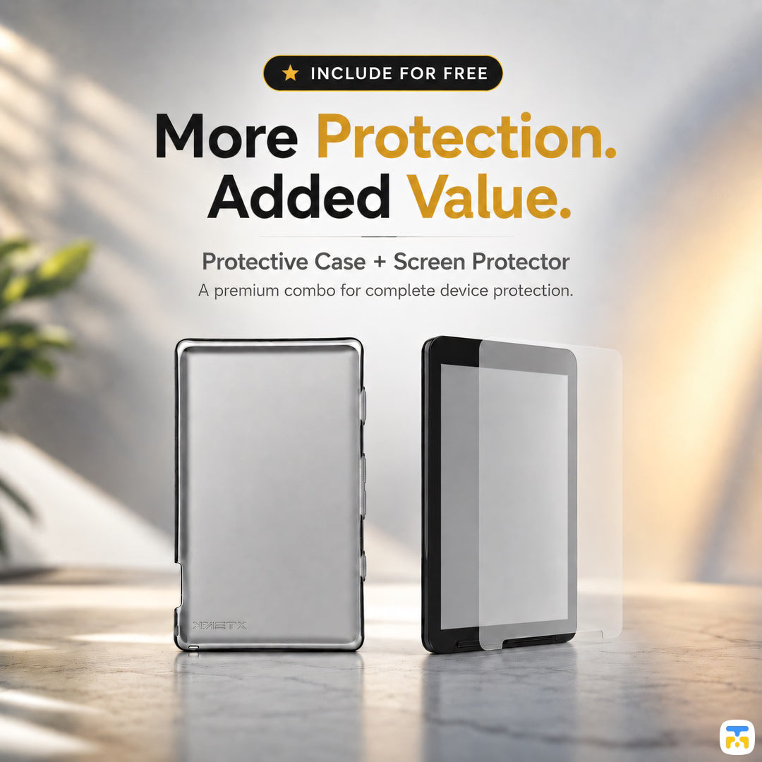 Protective Case + Screen Protector Combo - XTEINK X4 Ultra-Thin Magnetic Pocket eReader - 4.3 inch E-Ink Display