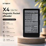 XTEINK X4 Ultra-Thin Magnetic Pocket eReader - 4.3 inch E-Ink Display - Black