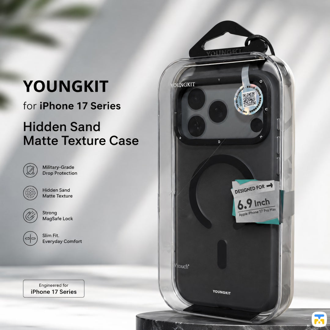 YOUNGKIT for iPhone 17 Series Hidden Sand Matte Texture Case