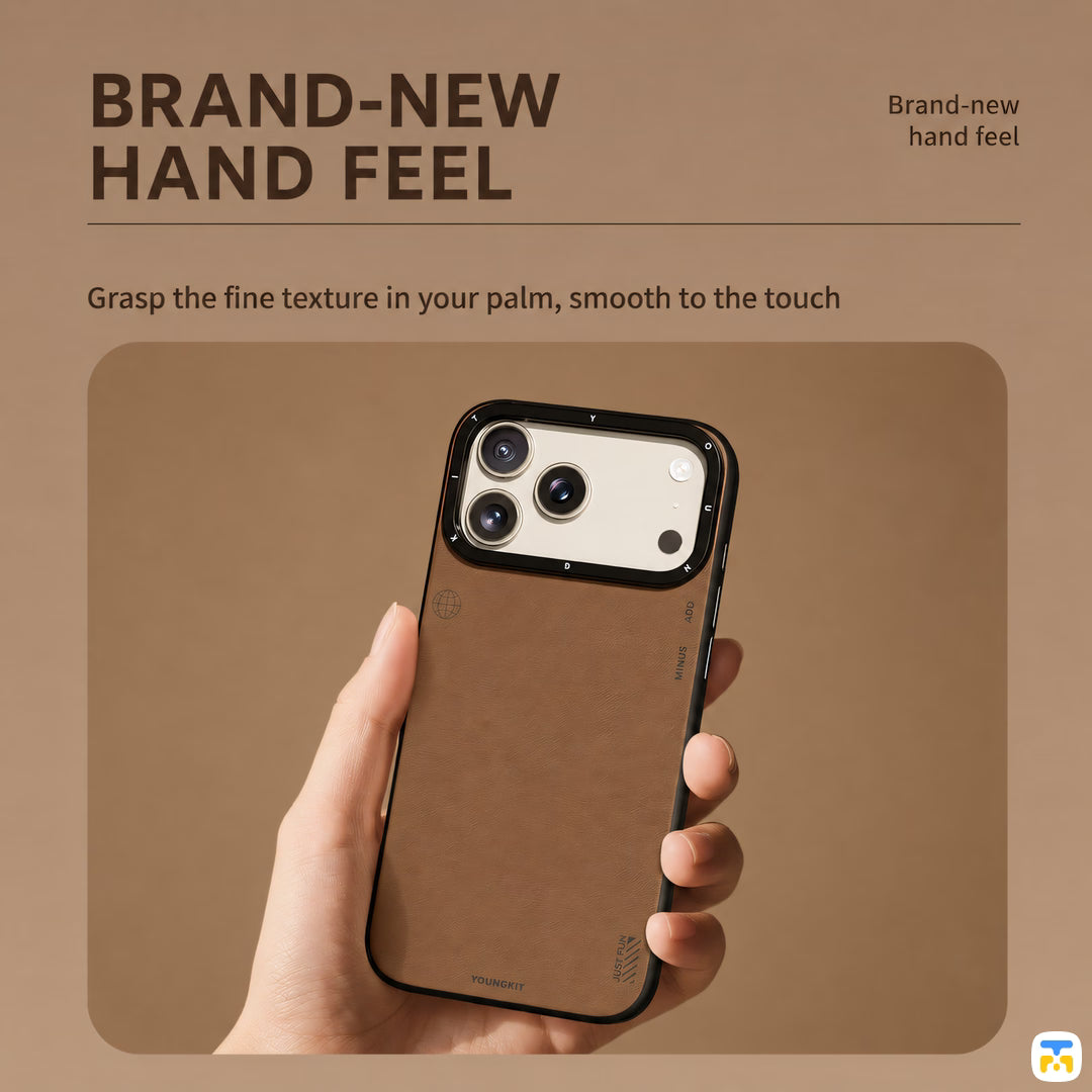 BRAND-NEW HAND FEEL - YOUNGKIT for iPhone 17 Series Matte Leather Case