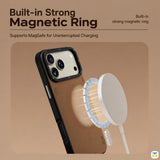 Built-in Strong Magnetic Ring - YOUNGKIT for iPhone 17 Series Matte Leather Case