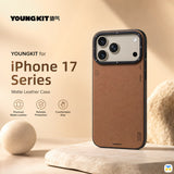 YOUNGKIT for iPhone 17 Series Matte Leather Case