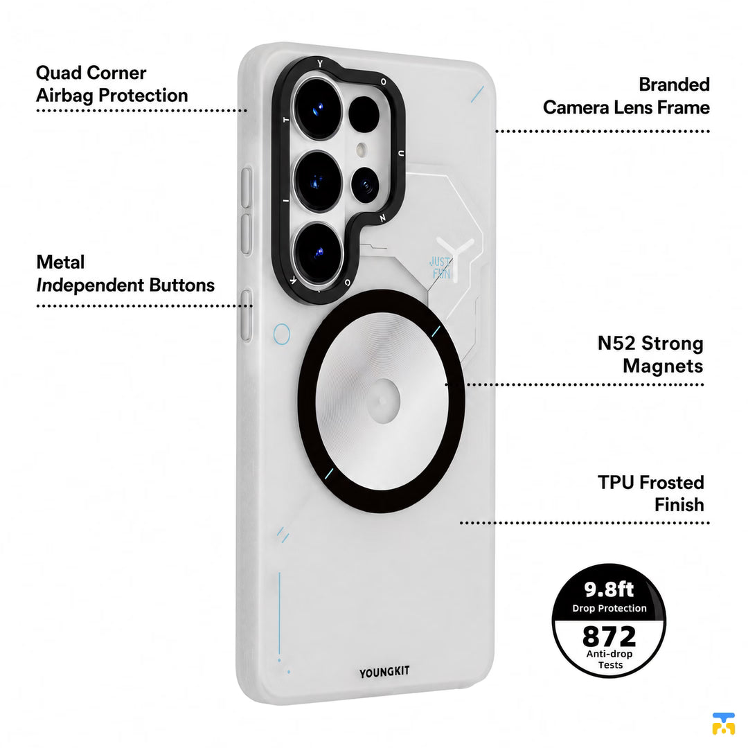 9.8ft
Drop Protection - YOUNGKIT for Samsung S26 Ultra Disc Core JUST FUN Case