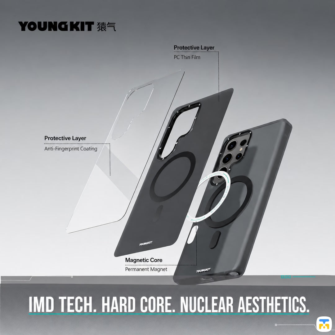 IMD Technology • Hard-Core Protection • Nuclear Aesthetics - YOUNGKIT for Samsung S26 Ultra Hidden Sand Matte Texture Case